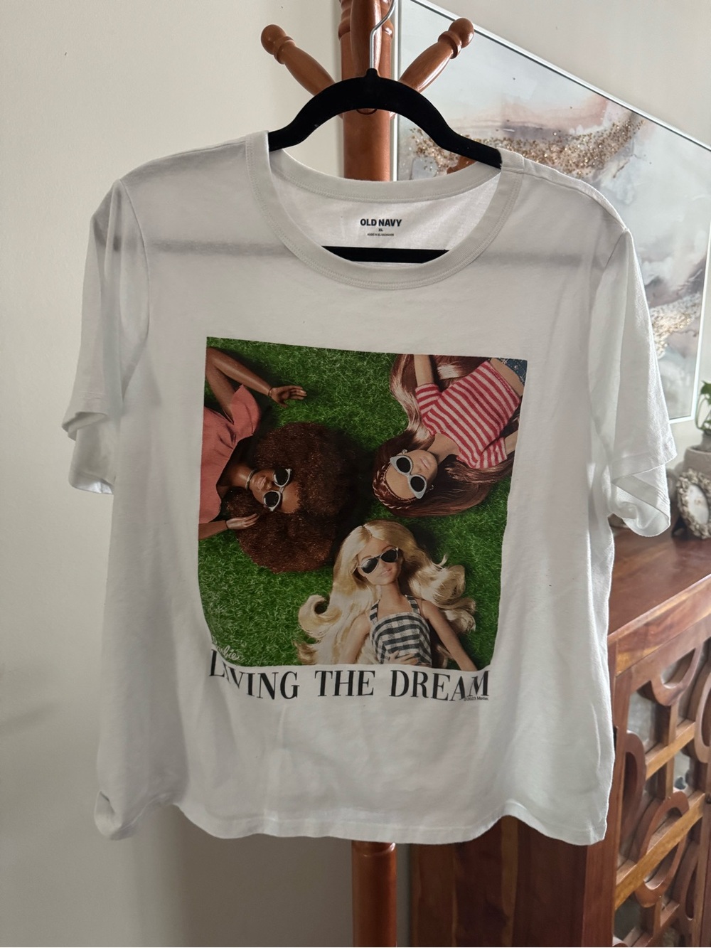 Barbie Short Sleeve Graphic Tshirt Living The Dream Size XL Barbiecore funny